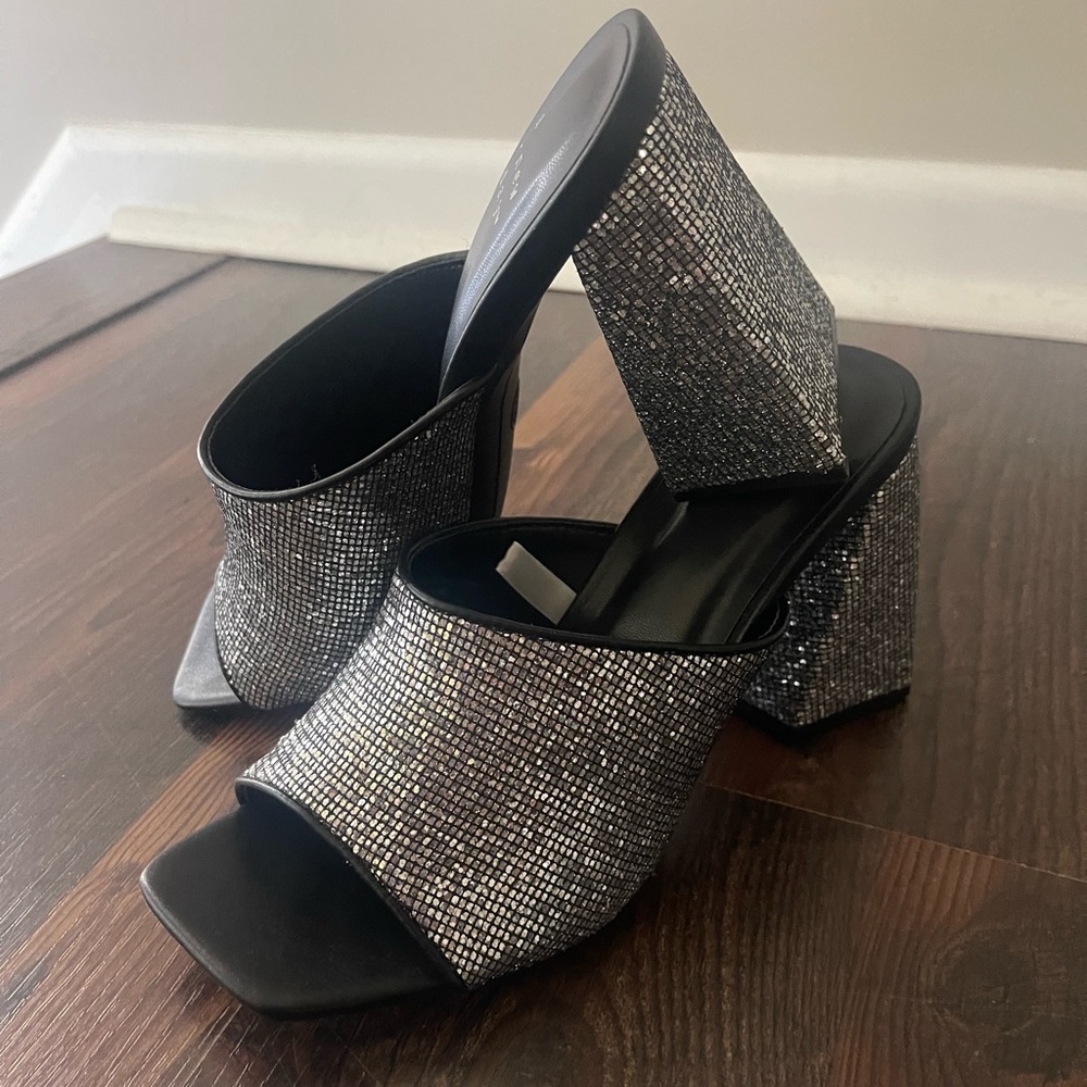 Studded chunky heels